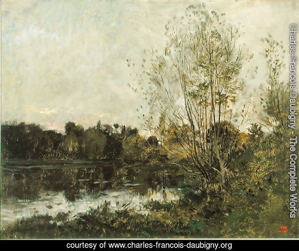 A Lake in the Woods at Dusk, c.1865