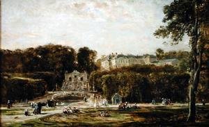 Charles-Francois Daubigny - View of the Chateau de Saint-Cloud