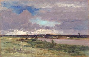 Charles-Francois Daubigny - The Coming Storm: Early Spring, 1874