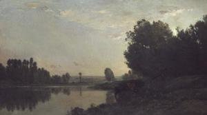 Charles-Francois Daubigny - The Banks of the Oise, Morning, 1866