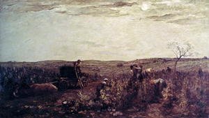 Charles-Francois Daubigny - The Wine Harvest in Burgundy, 1863