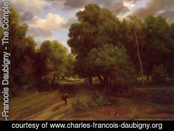 Charles-Francois Daubigny - The Crossroads at the Eagle's Nest, Forest of Fontainebleau