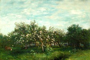 Charles-Francois Daubigny - Apple Blossoms