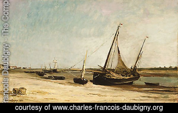 Boats on the Seacoast at aples 1871