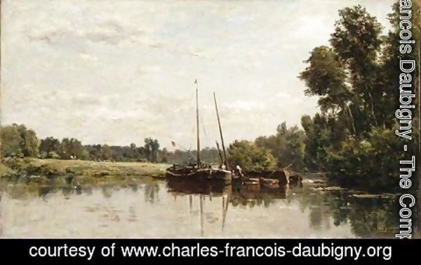 Charles-Francois Daubigny - The barges