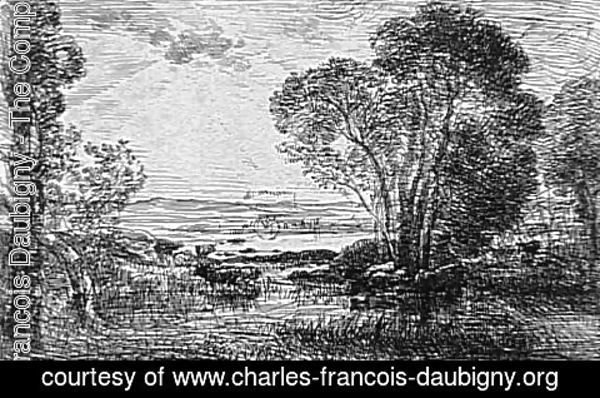 Charles-Francois Daubigny - The clump of alders