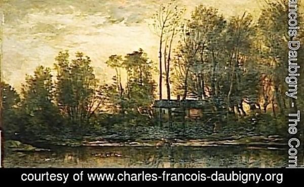 Charles-Francois Daubigny - Sunset, Lower Meudon