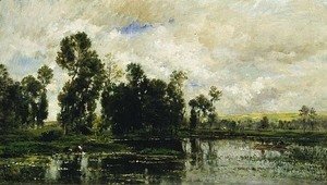 Charles-Francois Daubigny - Edge of the Pond