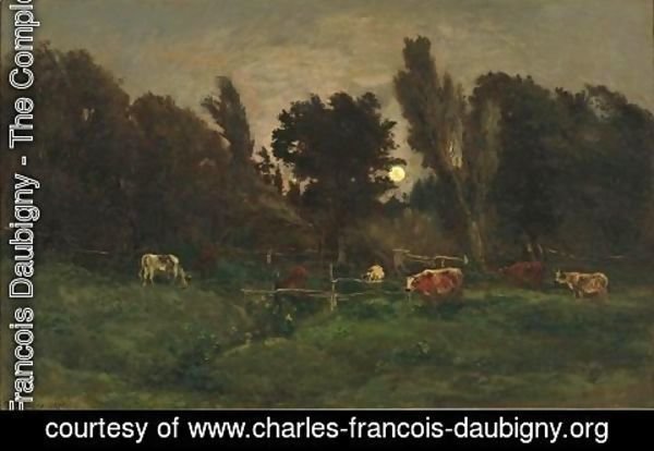 Charles-Francois Daubigny - The meadow of graves in Villerville