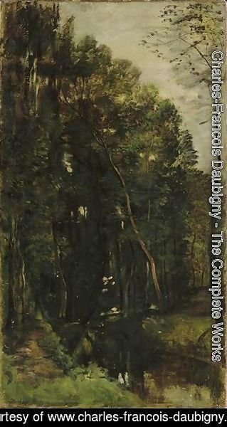 Charles-Francois Daubigny - The woods and creek