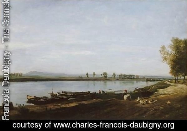 Charles-Francois Daubigny - The Seine in Bezons, Val d'Oise