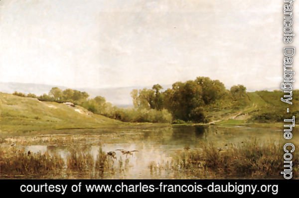 Charles-Francois Daubigny - L'Etang De Gijlieu