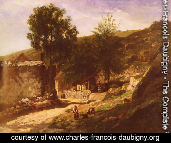 Charles-Francois Daubigny - Entree De Village (Entering the Village)