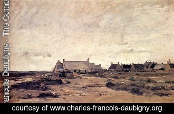 Charles-Francois Daubigny - Le Village de Kerity en Bretagne