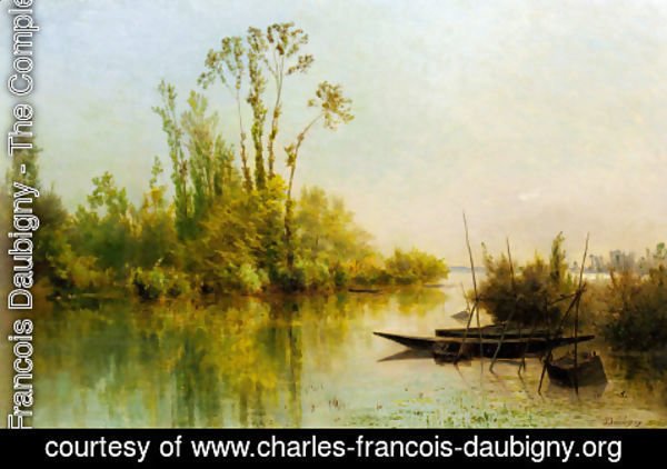 Charles-Francois Daubigny - Les Iles Vierges a Bezons