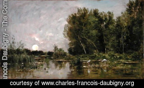Charles-Francois Daubigny - Moonrise, 1877
