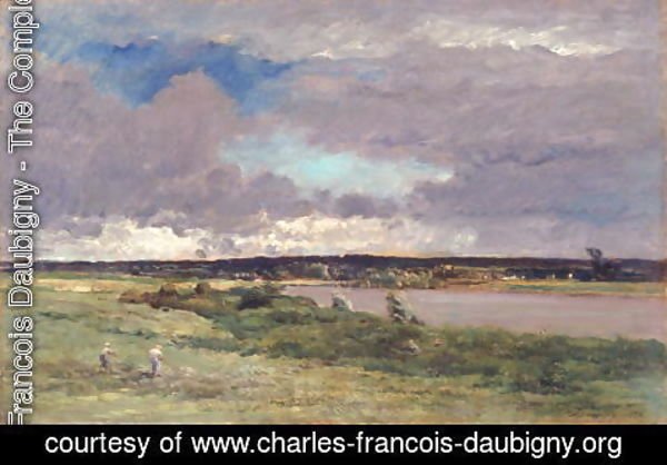Charles-Francois Daubigny - The Coming Storm: Early Spring, 1874