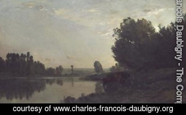 Charles-Francois Daubigny - The Banks of the Oise, Morning, 1866