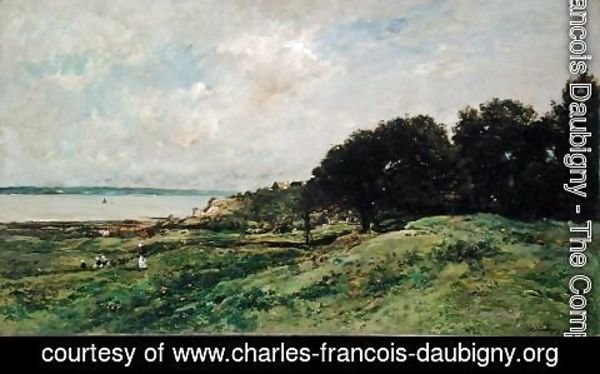 Charles-Francois Daubigny - The Coast of Villerville, 1875