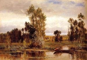Charles-Francois Daubigny - Boat on a Pond