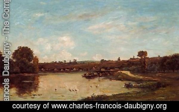 Charles-Francois Daubigny - Washerwoman near Valdomdois