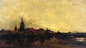Charles-Francois Daubigny - The River Meuse at Dordrecht