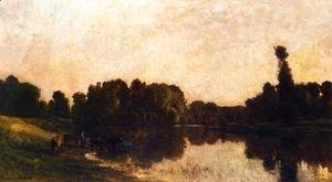Charles-Francois Daubigny - Daybreak, the Oise, Ile de Vaux