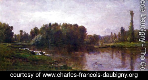 Charles-Francois Daubigny - The banks of the Oise 2
