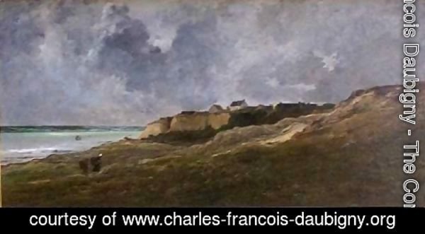 Charles-Francois Daubigny - Cliffs at Villerville sur Mer