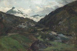 Charles-Francois Daubigny - Paysage montagneux