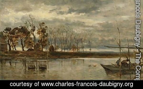 Charles-Francois Daubigny - Les Pecheurs D'Anguilles