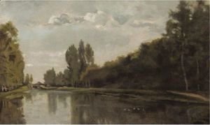 Charles-Francois Daubigny - River Landscape