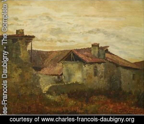 Charles-Francois Daubigny - Old Farmhouses