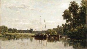 Charles-Francois Daubigny - The barges