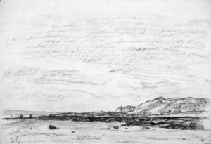 Charles-Francois Daubigny - Low tide on the coast