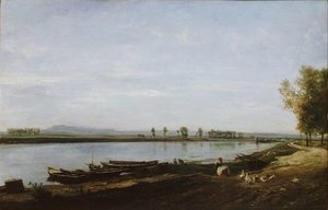 Charles-Francois Daubigny - The Seine in Bezons, Val d'Oise